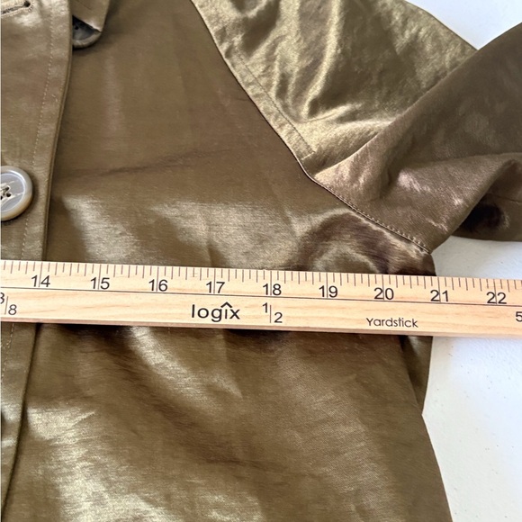 Linea by Louis Dell’Olio Olive Green Double Breasted Short Trench Coat Size S - Picture 15 of 16